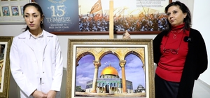 HEM kursiyerlerinin üç boyutlu tablosu, Filistin yararına satışa çıkarıldı