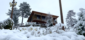 Yenice'deki Ihlamur Teras karla kaplandı