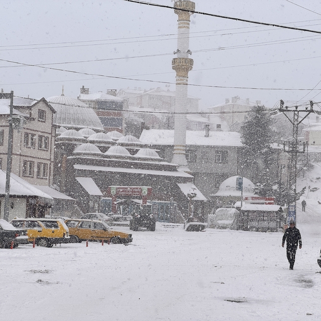 Kastamonu'da kar yağışı etkili oluyor