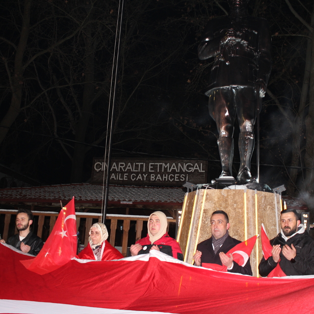 Mudurnu'da "Şehitlere Saygı, Teröre Lanet" yürüyüşü düzenlendi