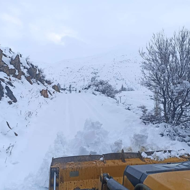 Sason'da 7 köy ile 23 mezra yolu, kardan kapandı