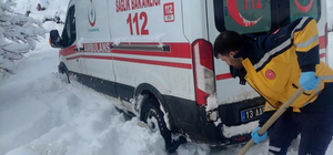 Bitlis'te ulaşımın sağlanamadığı köylerdeki hastaların imdadına ekipler yetişti