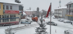 Başçiftlik'te kar yağışı etkili oldu