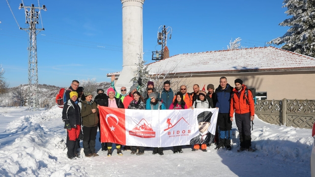 BİDOS üyeleri, 1100 rakımda şehitleri andı