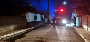 Çorum'da elektrikli ısıtıcıdan yangın çıkan evde hasar oluştu