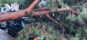 İzmir'de dere taşkını nedeniyle mahsur kalan kamyonetteki 2 kişi kurtarıldı