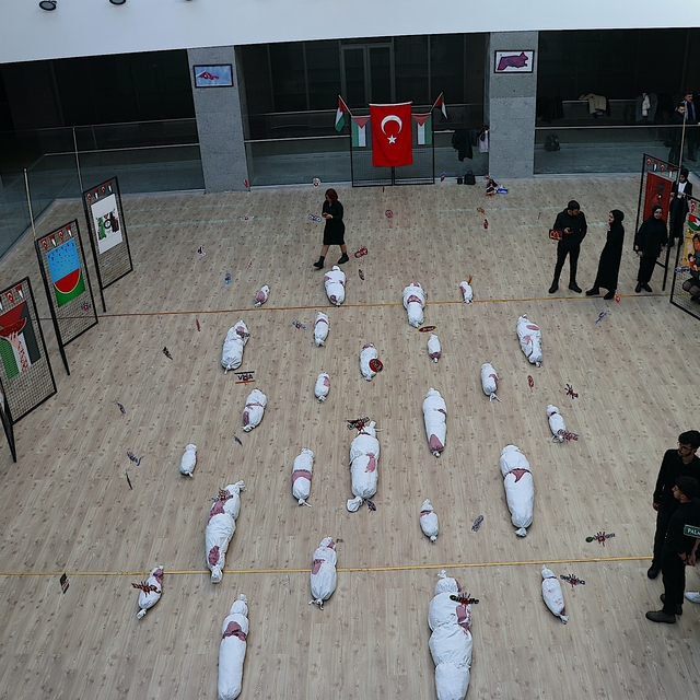 Bayburt'ta "Filistin" konulu afiş ve enstalasyon sergisi