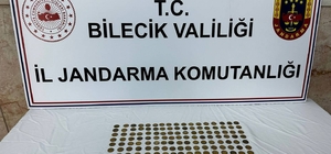 Bilecik'te 177 sikke ele geçirildi, 1 zanlı yakalandı