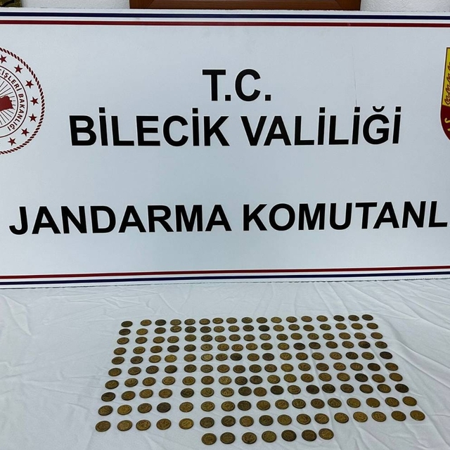 Bilecik'te 177 sikke ele geçirildi, 1 zanlı yakalandı