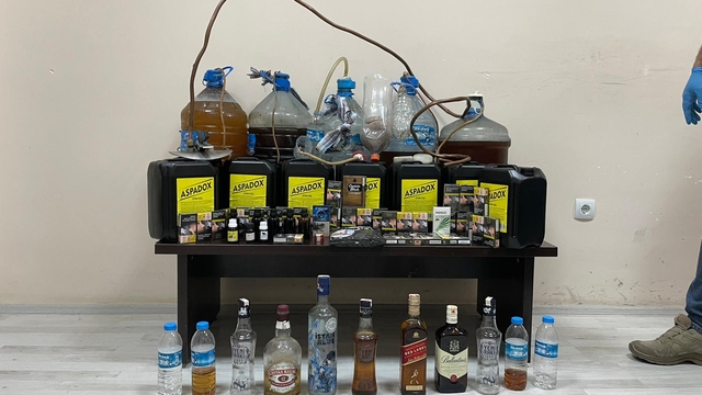 Amasya'da 113 litre sahte içki ele geçirildi