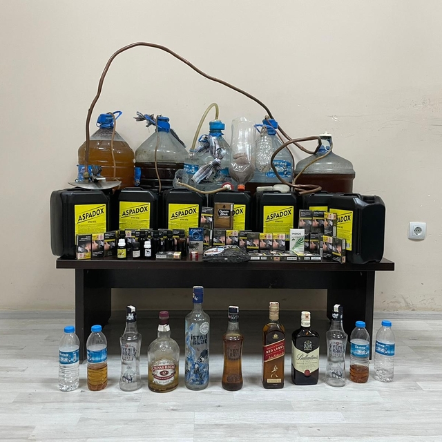 Amasya'da 113 litre sahte içki ele geçirildi