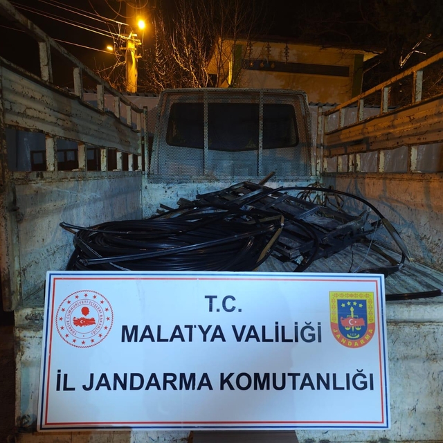 Malatya'da telefon kablolarını çalan 1 şüpheli tutuklandı
