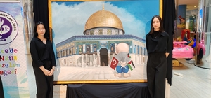 Düzceli öğrenciler, Filistin'de yaşananlara resim ve müzikle dikkat çekti