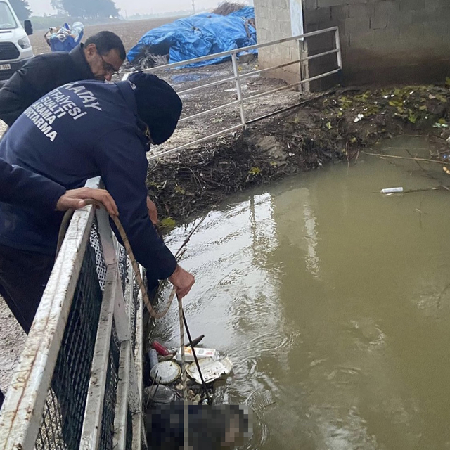 Hatay'da sulama kanalında erkek cesedi bulundu