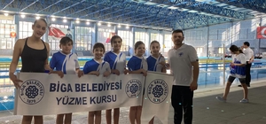 Bigalı yüzücüler il birinciliği müsabakalarından dereceyle döndü