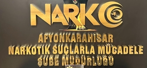 Afyonkarahisar'da otobüs içerisinde yapılan kontrolde uyuşturucu madde ele...