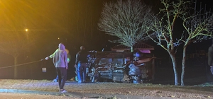 Bolu'da devrilen otomobildeki baba ve oğlu yaralandı