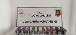 Yalova'da motosiklete gizlenmiş 63 elektronik sigara ele geçirildi
