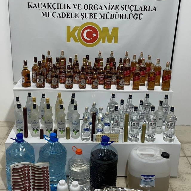 Samsun'da kaçak içki operasyonunda bir zanlı yakalandı