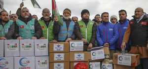 BM Türkiye Ofisi önünde insani ihtiyaçların Filistin'e ulaştırılması için eylem yapıldı