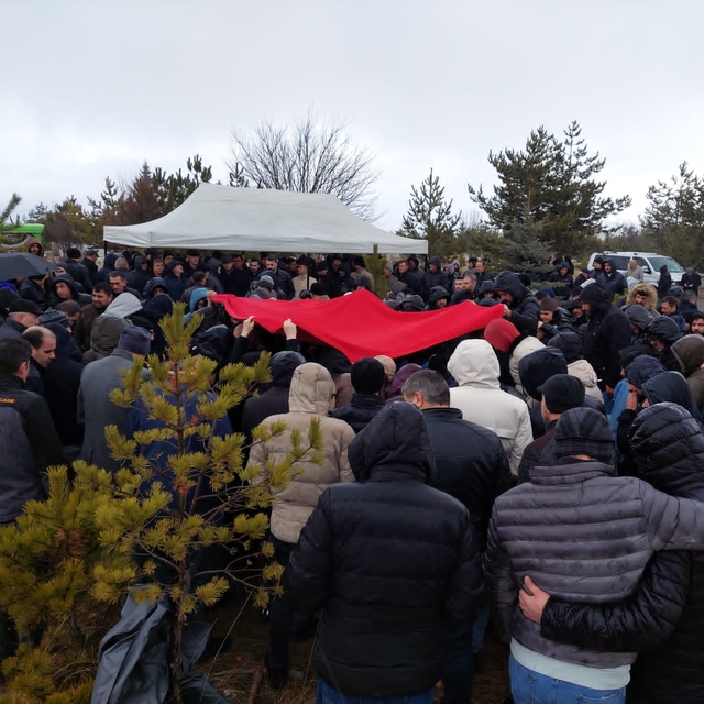 İzmir'deki iş yeri yangınında ölen işçilerden Kadir Zor'un cenazesi Çankırı...