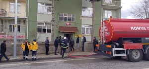 Konya'da evde çıkan yangında 4 kişi yaralandı