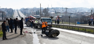 Samsun'da hafriyat kamyonuyla çarpışan traktörün sürücüsü öldü