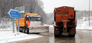 Bolu Dağı'nda kar yağışı