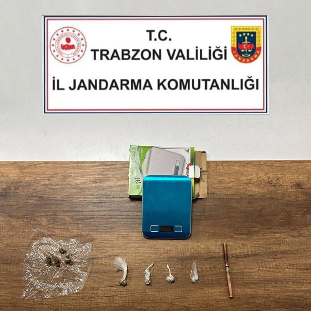 Trabzon'da uyuşturucu operasyonunda 1 kişi hakkında işlem yapıldı