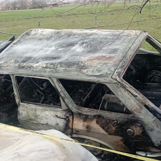 Denizli'de ağaca çarpan otomobil alev aldı; dede ile torunu öldü, 2 yaralı