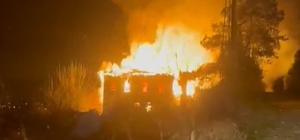 Samsun'da tarihi Hamit Ağa Konağı yandı