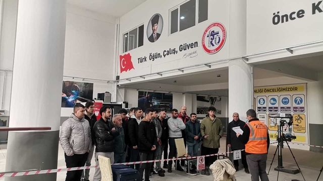 Kırıkkale'de "Çelik Kaynak Seviye 3 Mesleki Yeterlilik Sınavı" yapıldı