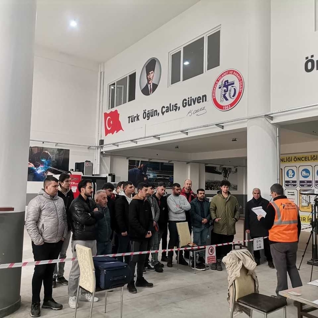 Kırıkkale'de "Çelik Kaynak Seviye 3 Mesleki Yeterlilik Sınavı" yapıldı