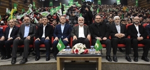 HÜDA PAR Genel Başkanı Yapıcıoğlu, Van'da partisinin aday tanıtım toplantıs...