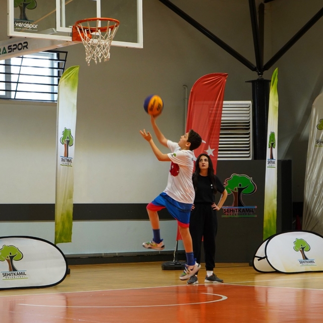 Gaziantep'te basketbol yetenek yarışması yapıldı