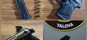 Yalova'da asayiş uygulamalarında 6 tabanca ele geçirildi