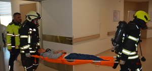 Tarsus Devlet Hastanesi'nde yangın tatbikatı yapıldı