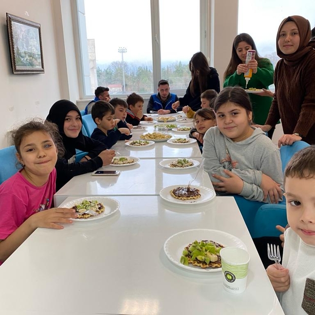 Alaçam'da öğrenciler yarıyıl tatilinin keyfini çıkarıyor