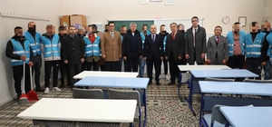 Konya'da hükümlüler okullarda bakım ve temizlik yapıyor