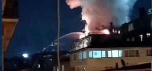 Ailesiyle tartışıp oturdukları apartmanın teras katını ateşe verdi