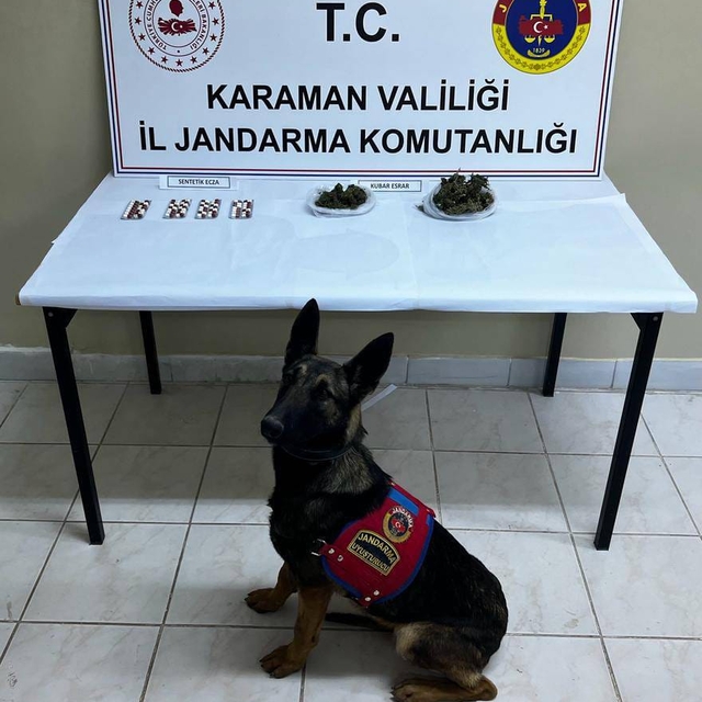 Karaman'da jandarmanın uyuşturucu operasyonunda 2 kişi yakalandı