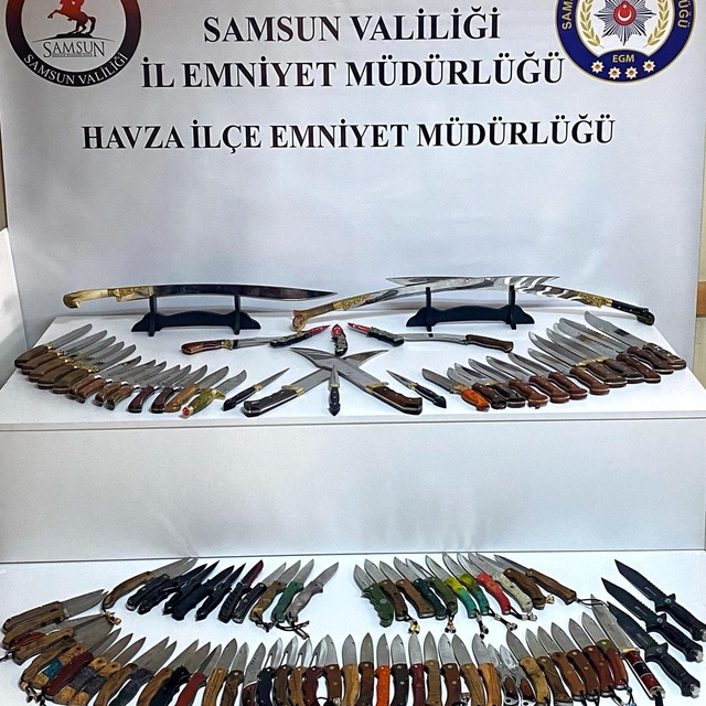Samsun'da 102 kesici alet satılmadan ele geçirildi