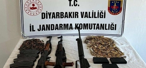 Diyarbakır'da silah ve mühimmat ele geçirildi, 2 zanlı tutuklandı
