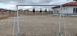 Aksaray'da köy okullarına kale ve voleybol direkleri yapıldı