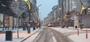 Kulu'ya mevsimin ilk karı yağdı