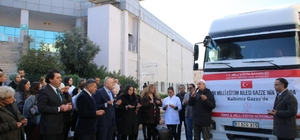 İzmir'deki halk eğitim kursiyerlerinin Gazzeliler için hazırladığı yardımlar yola çıktı