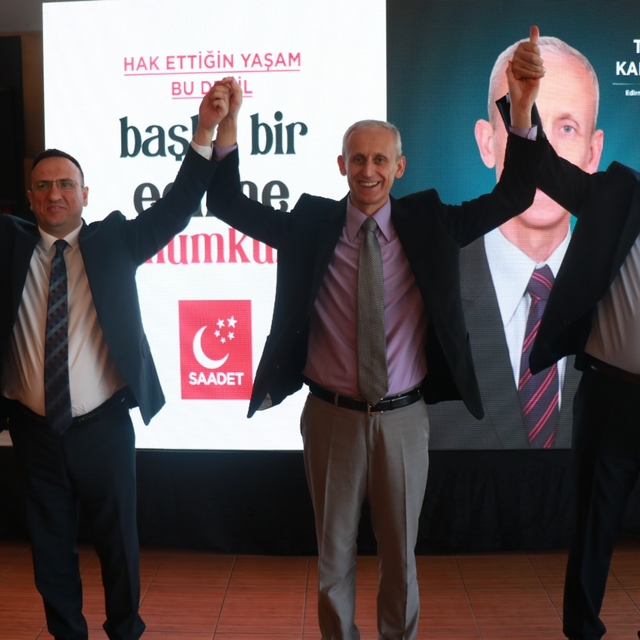 Saadet Partisi Genel Başkan Yardımcısı Arıkan, Edirne'deki aday tanıtım top...