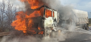 İznik'te tırda çıkan yangın söndürüldü