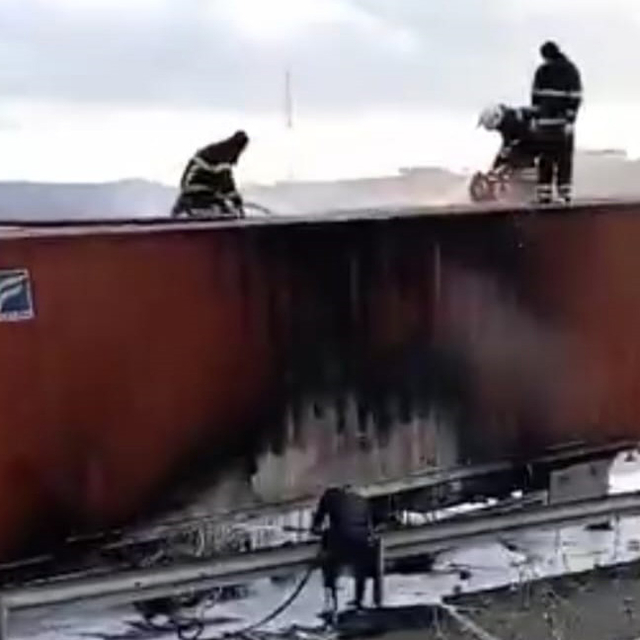 Halı yüklü TIR'da yangın