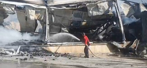 Mersin´de narenciye paketleme tesisinde yangın (2)